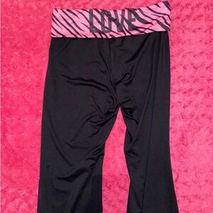 SOLD Pink Zebra Foldover Flare Leggings